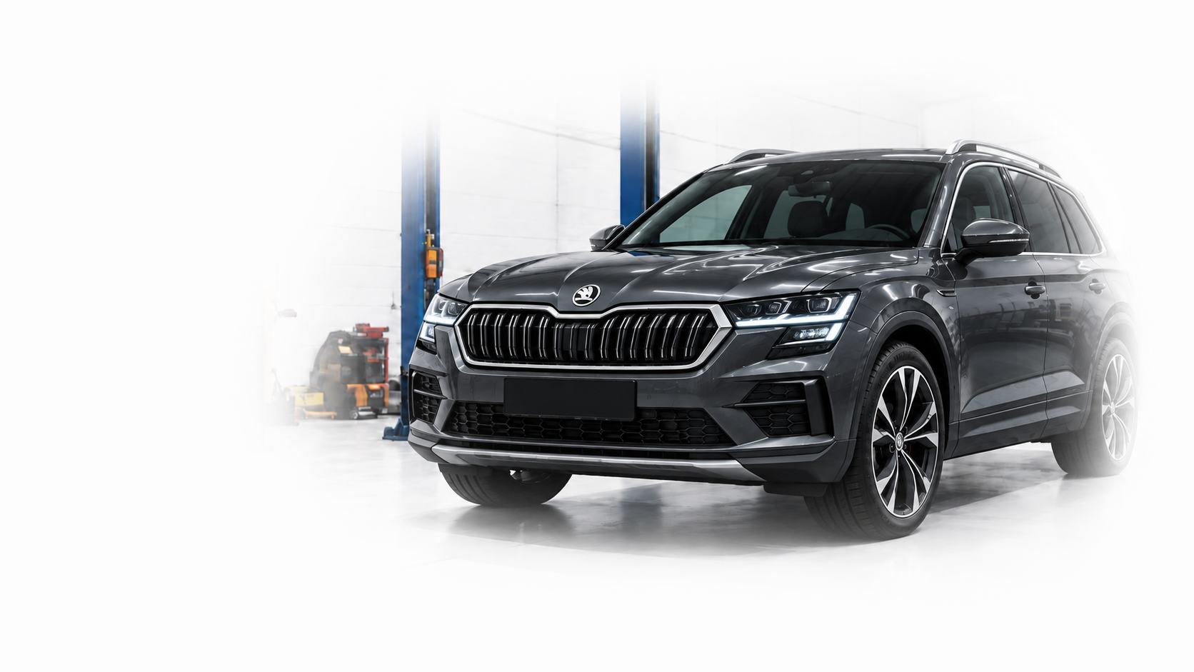 Tamsus Škoda Kodiaq visureigis automobilių servise